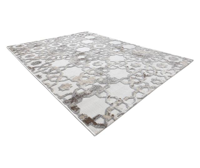 Covor Structural SOLE D3882 Ornament - tesute plate bej / gri 140x190 cm  140x190 cm