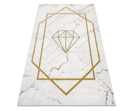 изключителен EMERALD килим 1019 блясък, диамант, мрамор сметана / злато 240x330 cm