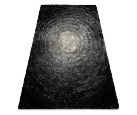 модерен килим FLIM 008-B2 рошав, кръгове - structural сив 120x160 cm