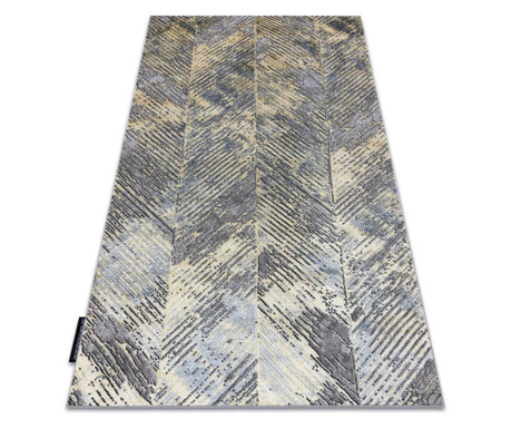 модерен DE LUXE килим 2087 Рибена кост vintage - structural злато / сив 160x220 cm