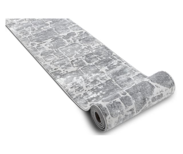 Пътека Structural MEFE 6184 две нива на руно тъмно сив 80 cm 80x480 cm