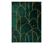 Koberec EMERALD výhradní 1016 glamour, stylový art deco, mramor lahvově zelená / zlato 140x190 cm  140x190 cm