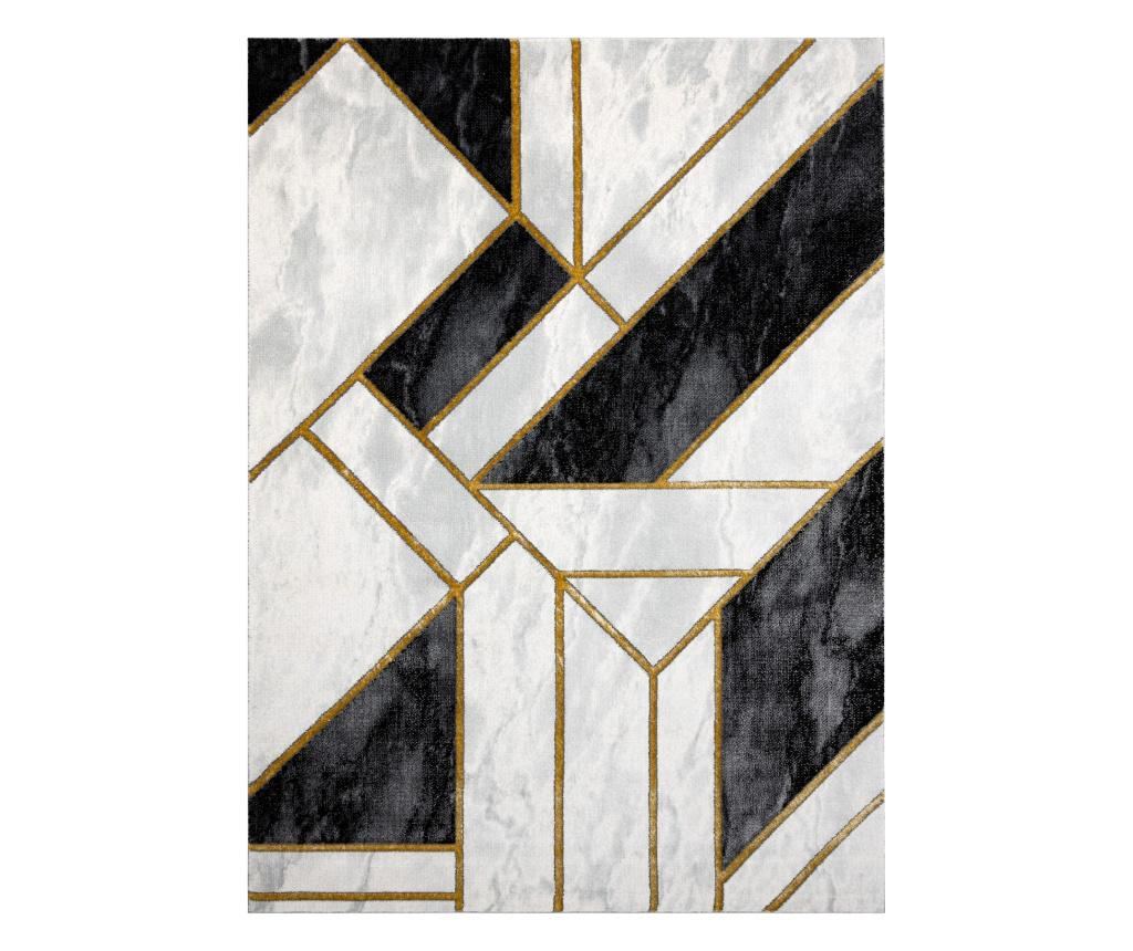 изключителен EMERALD килим 1015 блясък, мрамор, геометричен черен / злато 240x330 cm  240x330 см - 3