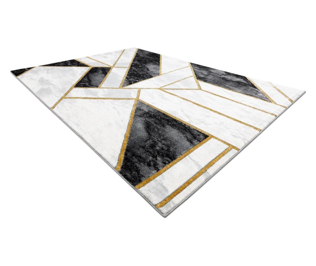 изключителен EMERALD килим 1015 блясък, мрамор, геометричен черен / злато 240x330 cm  240x330 см - 4