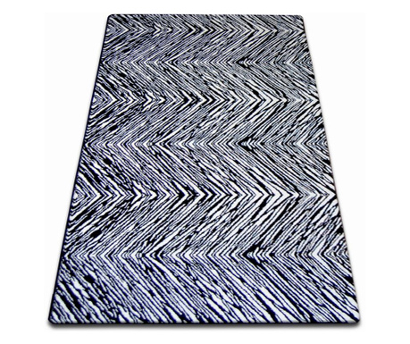 Sketch szőnyeg - F754 krém/fekete- Cikcakk 80x150 cm 80x150 cm