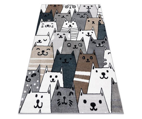 Covor FUN Gatti pentru copii, pisici, animale, colorat multi 280x370 cm