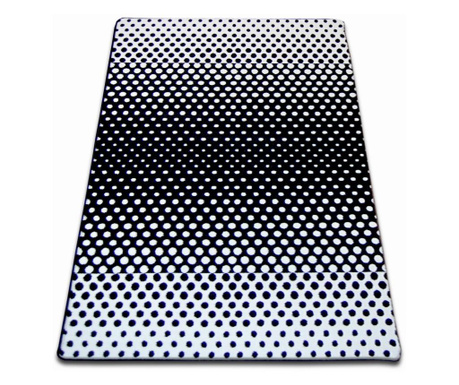 Sketch szőnyeg - F762 krém/fekete- Pontok 140x190 cm