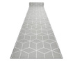 Csúszásgátló futó szőnyeg CUBE kocka, gumi szürke 133 cm 133x250 cm 133x250 cm