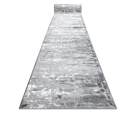MEFE futó szőnyeg Structural 6184 két szintű gyapjú sötétszürke 80 cm 80x100 cm 80x100 cm