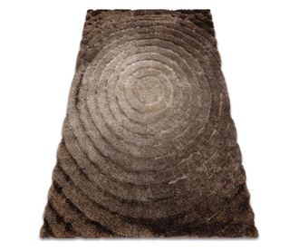 Covor FLIM 008-B7 modern shaggy, cercuri - structural maro 120x160 cm  120x160 cm