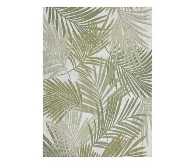 Covor SISAL SION frunze de palmier, tropical 2837 tesute plate ecru / verde 180x270 cm  180x270 cm