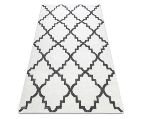 Covor Sketch - F343 crema si gri marocani Trellis 200x290 cm