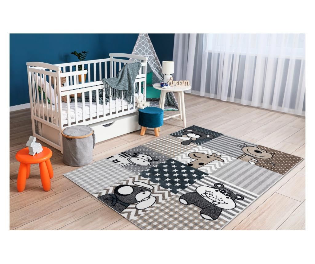 Килим FUN Pets за деца, животни сив 280x370 cm  280x370 см - 4