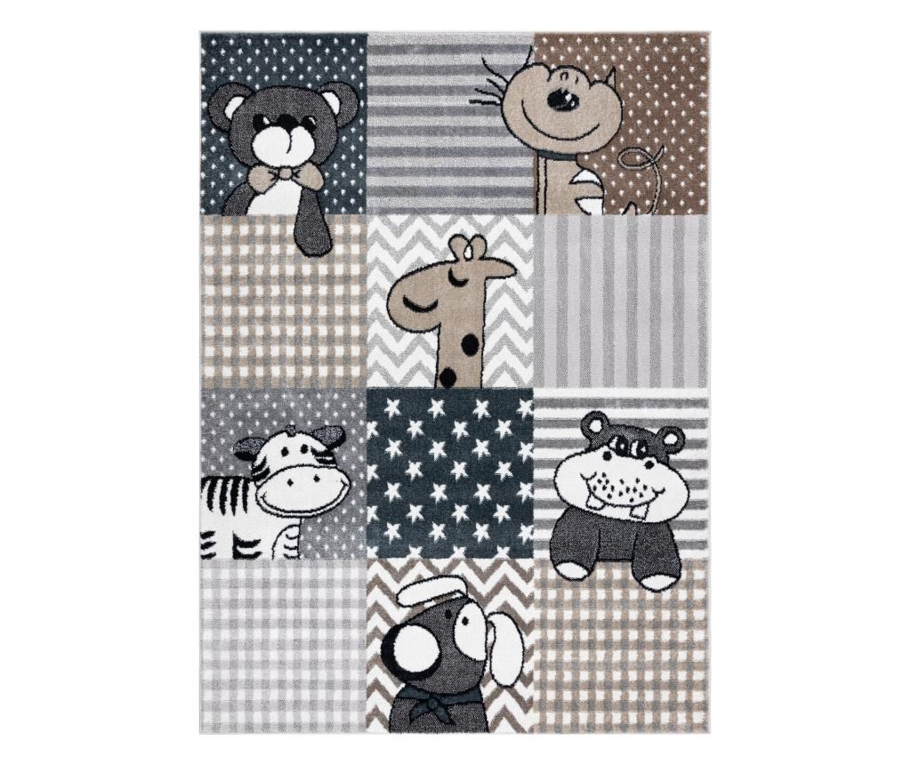 Килим FUN Pets за деца, животни сив 240x330 cm  240x330 см - 2