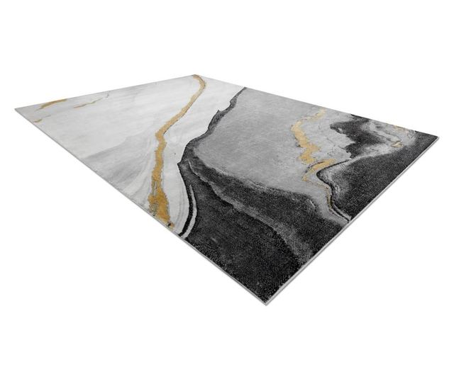 EMERALD Rug, Exclusive 1017 Glamour, Stylish Marble Black / Gold 160x220 cm