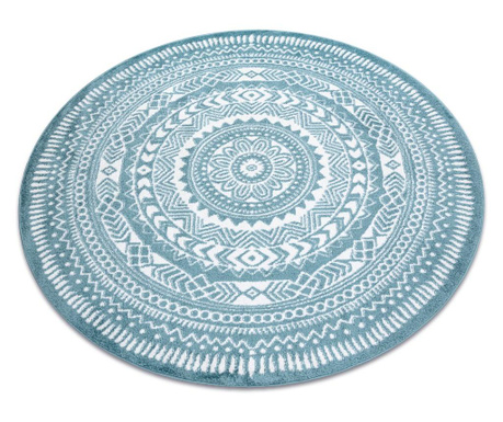 Kulatý koberec FUN Napkin ubrousek - modrý kruh 160 cm