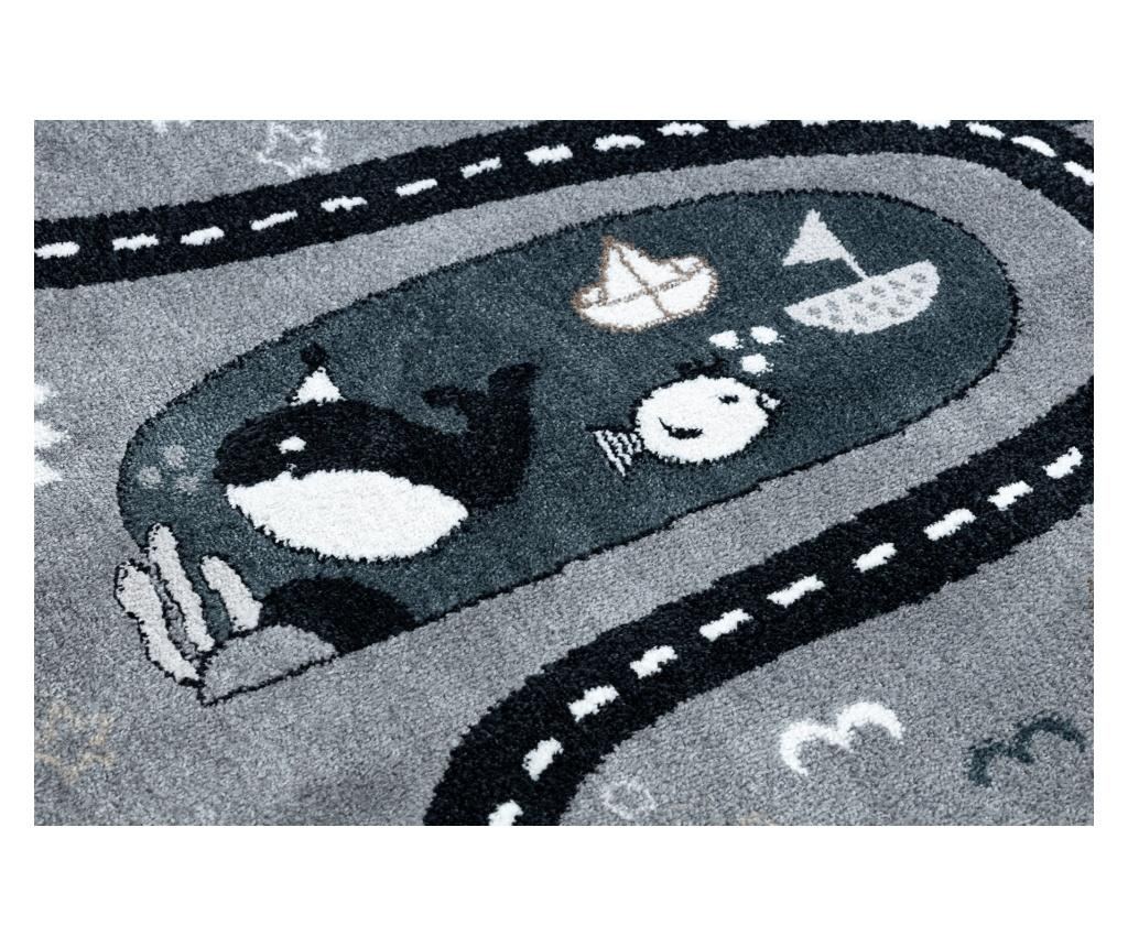 Килим FUN Route за деца, улица, животни сив 280x370 cm  280x370 см - 5