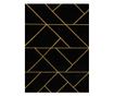изключителен EMERALD килим 1012 блясък, геометричен черен / злато 240x330 cm  240x330 см