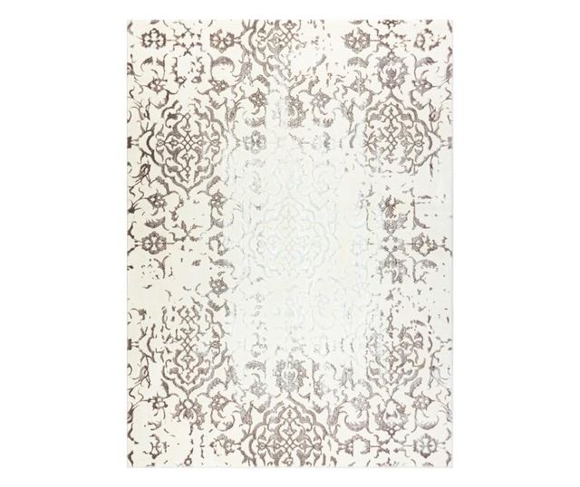 Covor CORE 247A Ornament Vintage - structural, doua niveluri de lana, crema / maro 140x190 cm  140x190 cm