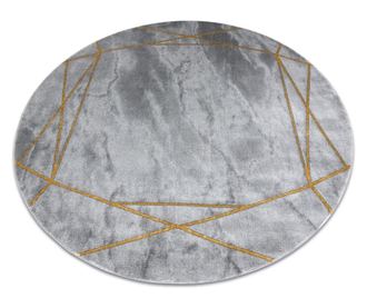 Exclusiv EMERALD covor 1022 cerc - glamour, stilat, marmura, geometric gri / aur cerc 160 cm  κύκλος 160 cm
