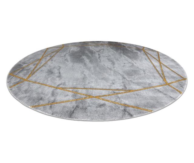 Exclusiv EMERALD covor 1022 cerc - glamour, stilat, marmura, geometric gri / aur cerc 160 cm  κύκλος 160 cm