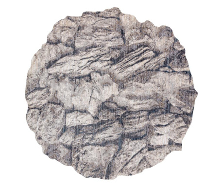 Covor TINE 75417B Rock, piatra - forma moderna, neregulata - crema / gri 160x160 cm  160x160 cm
