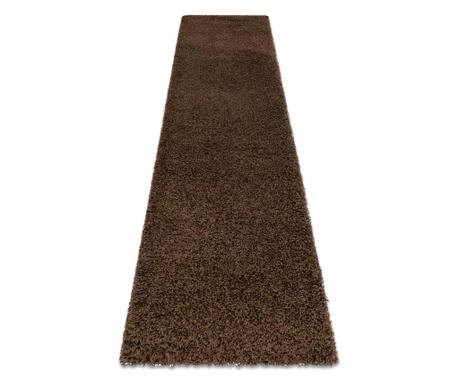 Szőnyeg, Futó szőnyegek SOFFI shaggy 5cm barna - a konyhához és a folyosóra 80x250 cm