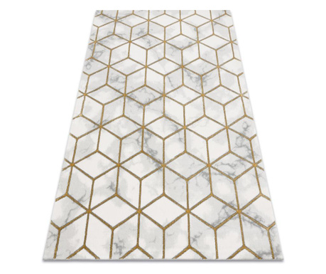 изключителен EMERALD килим 1014 блясък, куб сметана / злато 240x330 cm