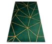 Koberec EMERALD výhradní 1013 glamour, stylový geometrický lahvově zelená / zlato 120x170 cm 120x170 cm