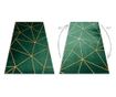Koberec EMERALD výhradní 1013 glamour, stylový geometrický lahvově zelená / zlato 120x170 cm 120x170 cm
