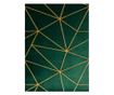 Koberec EMERALD výhradní 1013 glamour, stylový geometrický lahvově zelená / zlato 120x170 cm 120x170 cm
