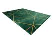 Koberec EMERALD výhradní 1013 glamour, stylový geometrický lahvově zelená / zlato 120x170 cm 120x170 cm