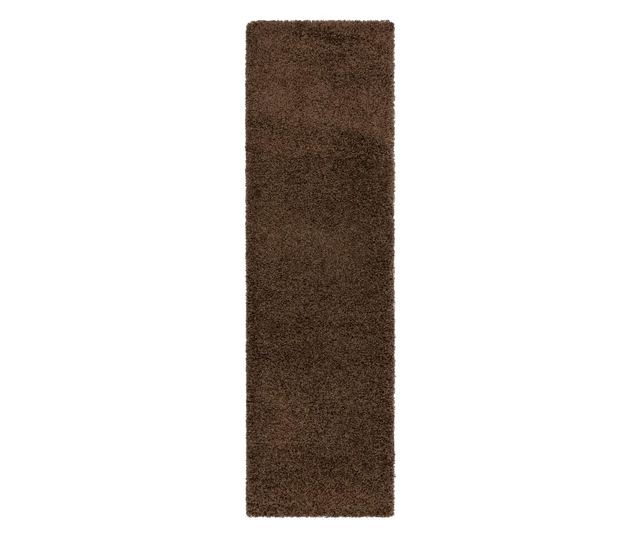 Covor, Traversa SOFFI shaggy 5cm maro - pentru bucatarie, hol si coridor 60x300 cm  60x300 cm