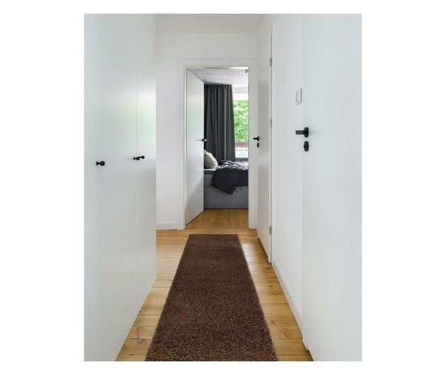 Covor, Traversa SOFFI shaggy 5cm maro - pentru bucatarie, hol si coridor 60x300 cm  60x300 cm