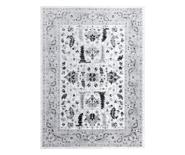 Килим ARGENT – W7039 цветя сив / черен 160x220 cm  160x220 см