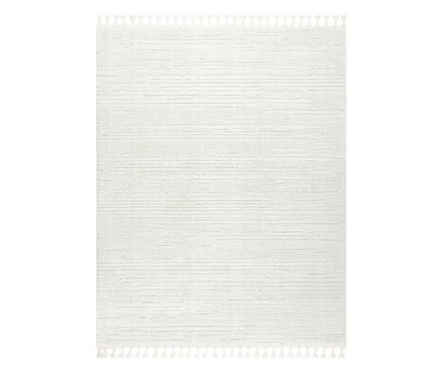 Covor SEVILLA AC53B dunga alb Franjuri Berber shaggy 80x150 cm  80x150 cm