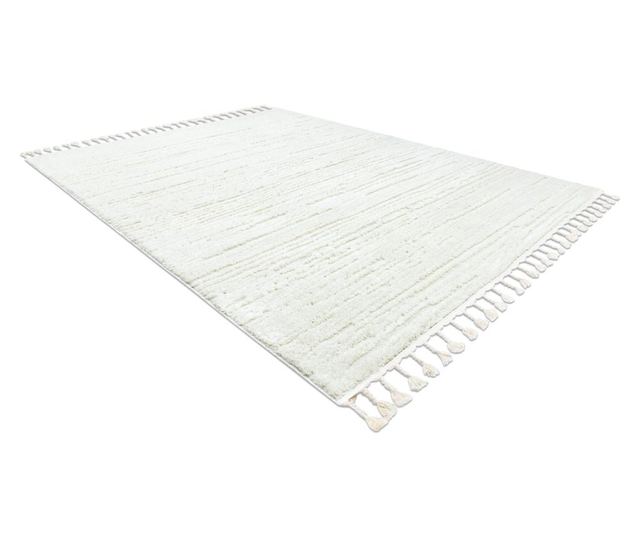 Covor SEVILLA AC53B dunga alb Franjuri Berber shaggy 80x150 cm  80x150 cm