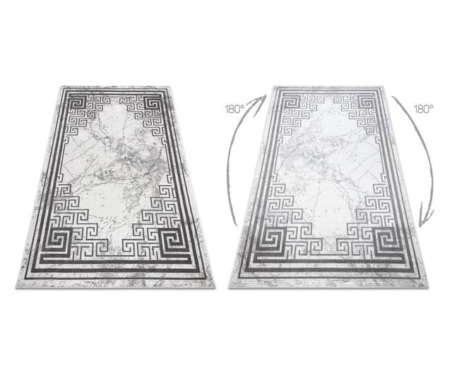 модерен NOBLE килим 1517 65 кадър, Гръцки, мрамор - structural две нива на руно сметана / сив 120x170 cm  120x170 см