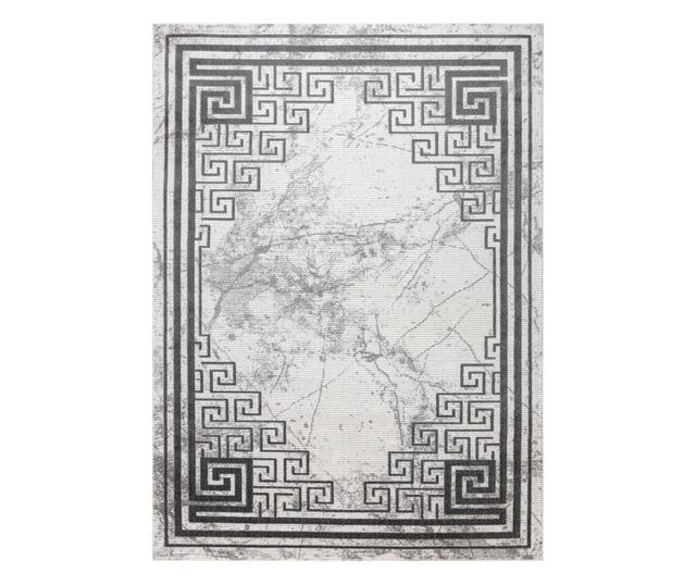 модерен NOBLE килим 1517 65 кадър, Гръцки, мрамор - structural две нива на руно сметана / сив 120x170 cm  120x170 см