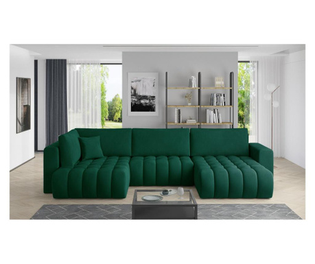 Разтегателен ляв ъглов диван Eltap, Bonito, зелен, 350x170x85 cm