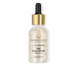 Super Serum 24K Gold & Peptide, cu Fulgi de Aur + Matrixyl 2%, pentru Conturul Ochilor si Riduri de Expresie, Bio Balance, 30 ml