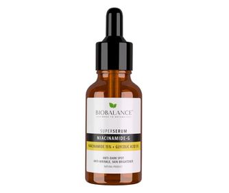 Super Serum Niacinamide-G cu Niacinamide 15% + Acid Glicolic 5%, Uniformizant, impotriva Petelor Pigmentare, Bio Balance, 30 ml