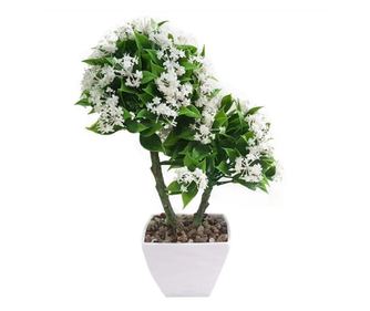 Bonsai artificial, Verde/ Alb