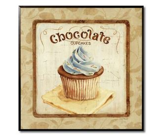 Tablou sweet cupcakes chocolate, 31x31cm
