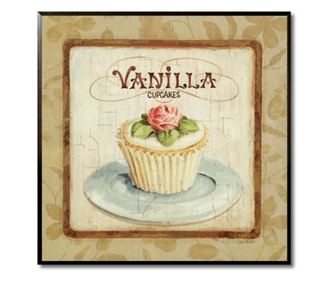 Tablou sweet cupcakes vanilla, 31x31 cm