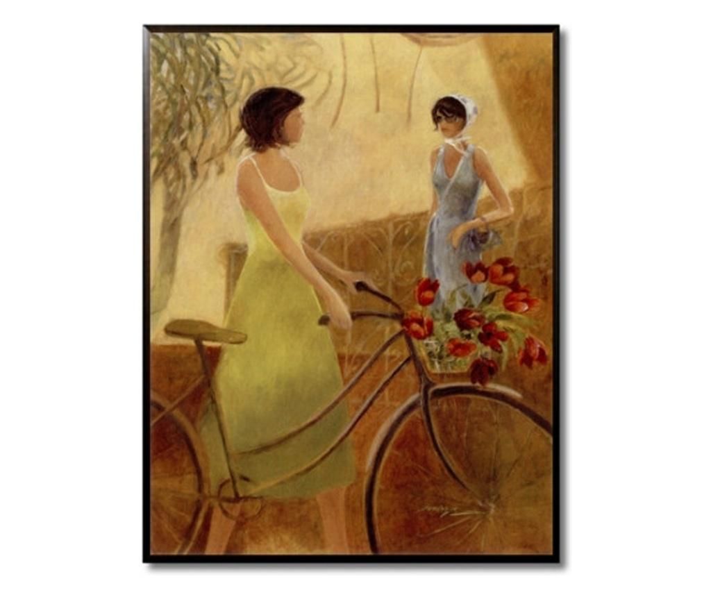 Friends at the Market Picture, 31x40 cm