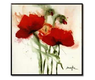 Tablou poppies in the wind ii, 31x31 cm
