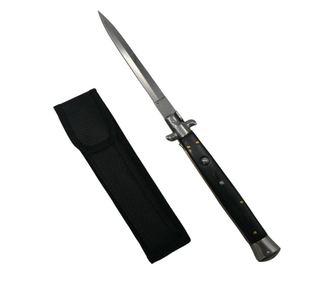 Automatický nůž, italská čepel, Stiletto, nerezová ocel, 33 cm, včetně pouzdra
