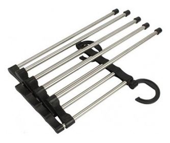 Suport organizator pentru pantaloni sau prosoape, Gonga® Argintiu
