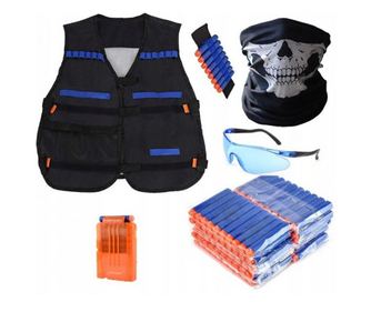 Set de joaca cu accesorii compatibile Nerf pentru copii, Gonga® Albastru/Portocaliu